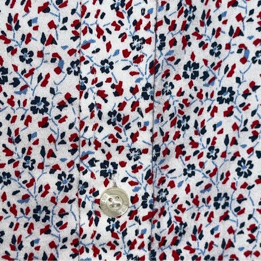 Chaps by Ralph Lauren No Iron Floral Button-down Shirt Size Large - Picture 8 of 9
